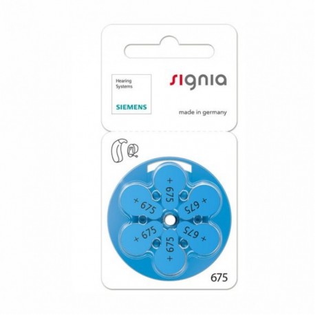 БАТАРЕЙКИ ДЛЯ СЛУХОВЫХ АППАРАТОВ SIEMENS 675 (SIGNIA)