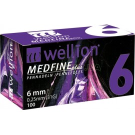 Иглы Wellion MEDFINE plus для инсулиновых шприц-ручек 6мм ( 31G x 0,25 мм)