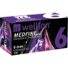 Голки для шприц-ручок Wellion MEDFINE plus одноразові стерильні, універсальні, 31G (0,25 х 6 мм), 100 штук