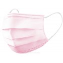 Маска медицинская одноразовая трехслойная (розовая)