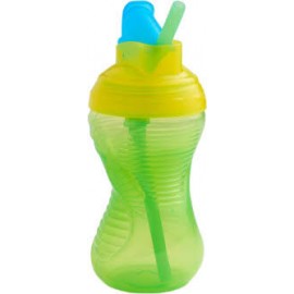 Пляшка непроливна "Flip Straw" (Mighty Grip) 296мл. кол. зелений