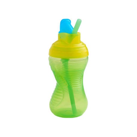 Пляшка непроливна "Flip Straw" (Mighty Grip) 296мл. кол. зелений