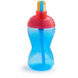 Пляшка непроливна "Flip Straw" (Mighty Grip) 296мл. кол. блакитний