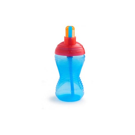 Пляшка непроливна "Flip Straw" (Mighty Grip) 296мл. кол. блакитний