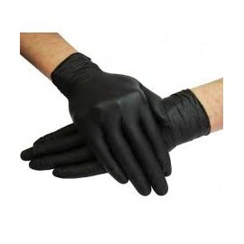 Черные нитриловые перчатки Igar (100 пар/200 шт в упаковке)