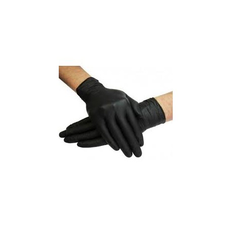 Черные нитриловые перчатки Igar (100 пар/200 шт в упаковке)