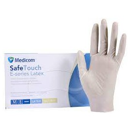 Рукавички оглядові  латексні опудрені, нестерильні,  SafeTouch® E-Series