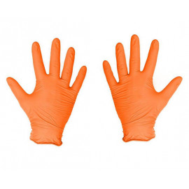 Рукавички оглядовi нiтриловi  текстуровані без пудри нестерильні SafeTouch® Advanced™ Orange помаранчеві (5,0 г)