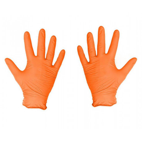 Рукавички оглядовi нiтриловi  текстуровані без пудри нестерильні SafeTouch® Advanced™ Orange помаранчеві (5,0 г)