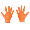 Рукавички оглядовi нiтриловi  текстуровані без пудри нестерильні SafeTouch® Advanced™ Orange помаранчеві (5,0 г)