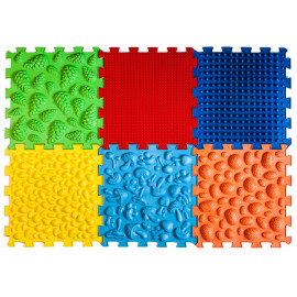 Килимок масажний "Пазли Мікс" 6 елементів