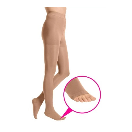 Компресійні колготки duomed smooth, 2 клас компресії з відкритим миском