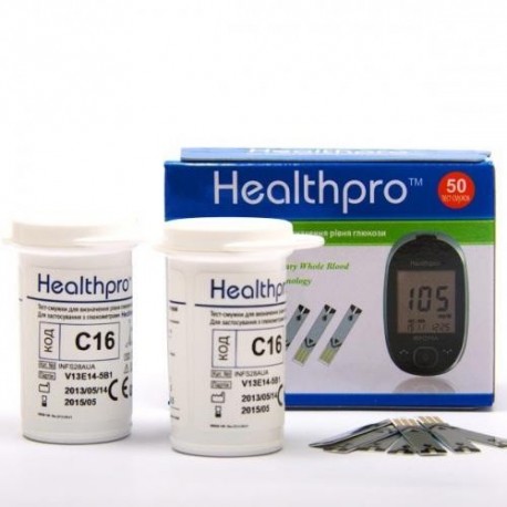 Тест-полоски HealthPro (ХелсПро), 50 шт.